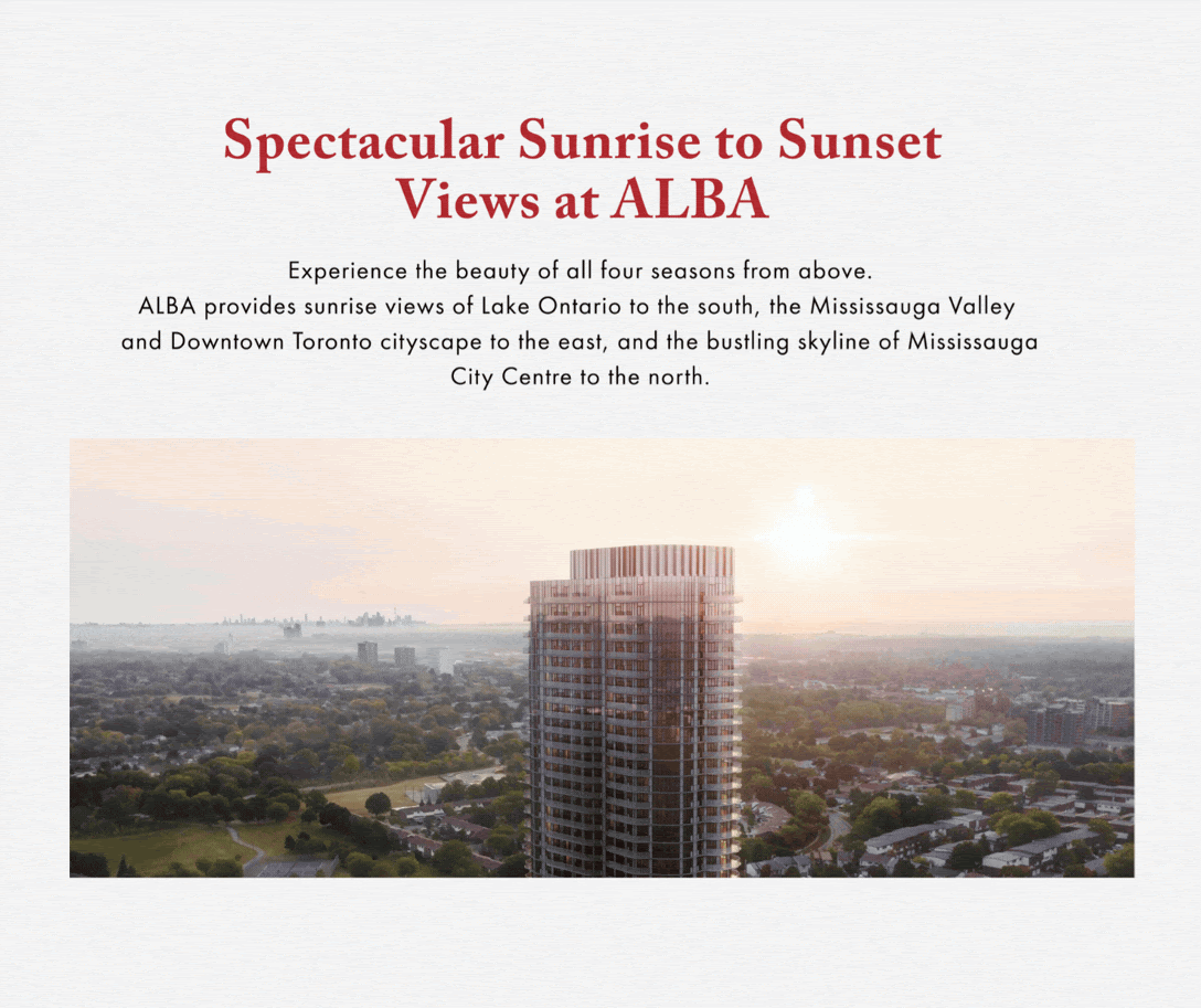 Spectacular sunrise to sunset views at Alba